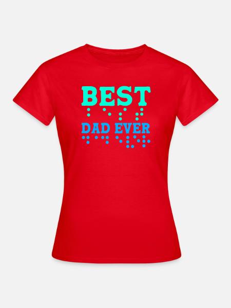 Blind Blindenschrift Braille - Frauen T-Shirt - Rot