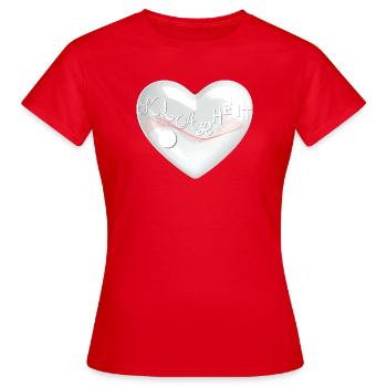 CLARTÉ – Regarder vers l’intérieur - T-shirt Femme - rouge - Devant - AI Model Female 172 dark (172cm)