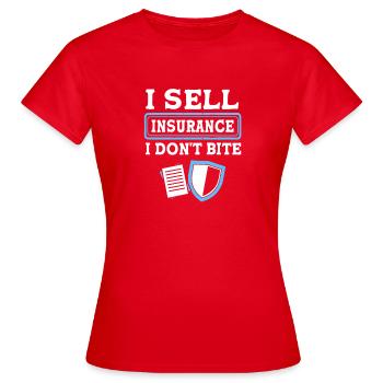 Assurance - T-shirt Femme - rouge - Devant - AI Model Female 172 dark (172cm)