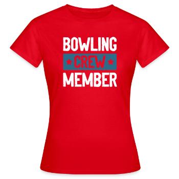 Équipe de bowling - T-shirt Femme - rouge - Devant - AI Model Female 172 dark (172cm)