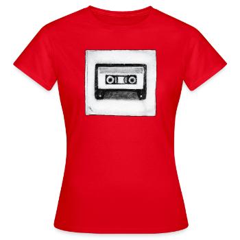 Cassette - œuvres sculptées à la main - T-shirt Femme - rouge - Devant - AI Model Female 172 dark (172cm)