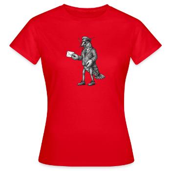 Lobster Courier in Suit - Women's T-Shirt - red - Front - AI Model Female 172 dark (172cm)
