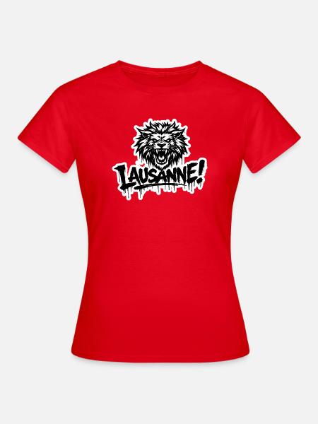 Lausanne Lion - Frauen T-Shirt - Rot