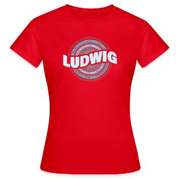 Ludwig - T-shirt Femme - rouge - Devant - AI Model Female 172 dark (172cm)