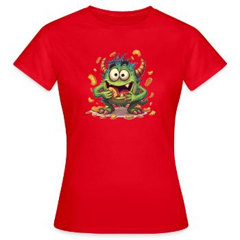 Snacking d’échantillons de menthe - T-shirt Femme - rouge - Devant - AI Model Female 172 dark (172cm)