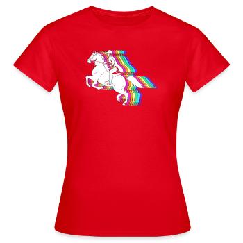 Courses de chevaux - T-shirt Femme - rouge - Devant - AI Model Female 172 dark (172cm)