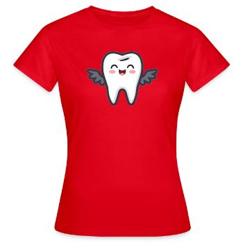 dent - T-shirt Femme - rouge - Devant - AI Model Female 172 dark (172cm)