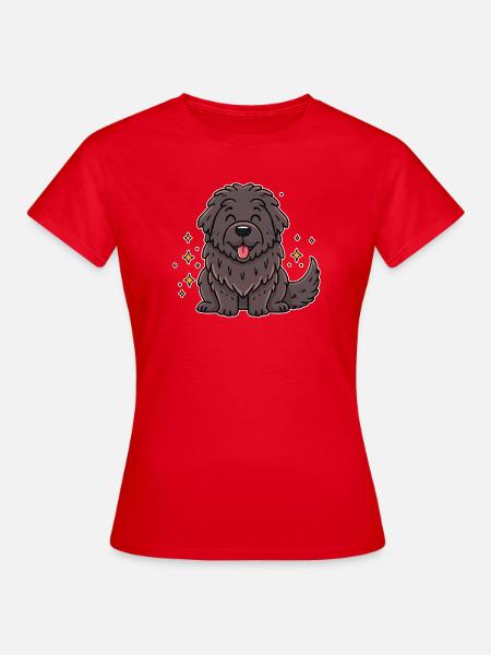 Neufundländer (Comic) - Frauen T-Shirt - Rot