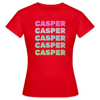 Casper als Name - Frauen T-Shirt - Rot - Vorne - AI Model Female 172 dark (172cm)
