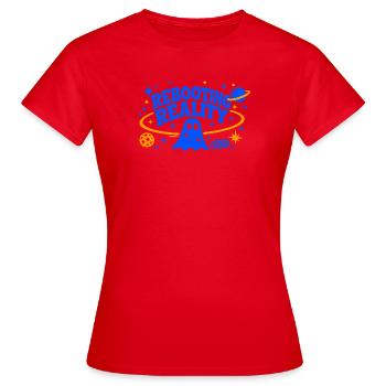 REBOOTING REALITY - Women's T-Shirt - red - Front - AI Model Female 172 dark (172cm)