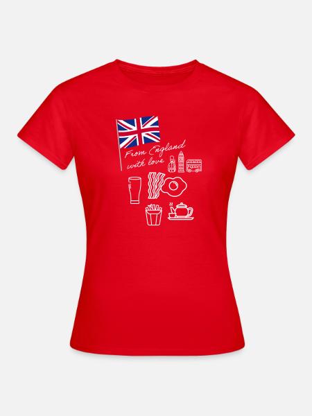 EXANGLIA (Weiß) - Frauen T-Shirt - Rot