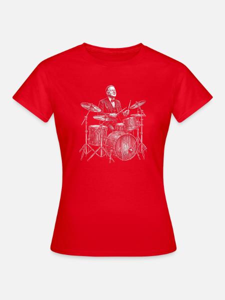 Herbert Hoover spielt Schlagzeug - Frauen T-Shirt - Rot