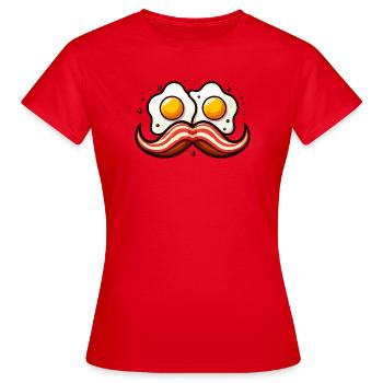 Moustache d'œufs rétro - T-shirt Femme - rouge - Devant - AI Model Female 172 dark (172cm)