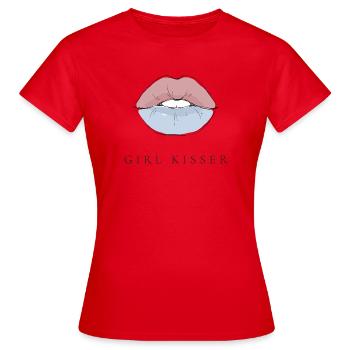 LGBTQ-Pride-Monat – Lesbischer Pride – Girl Kisser - Frauen T-Shirt - Rot - Vorne - AI Model Female 172 dark (172cm)