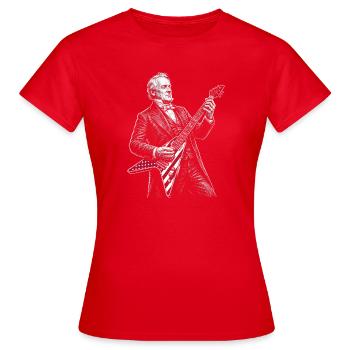 James Buchanan Playing Guitar - Women's T-Shirt - red - Front - AI Model Female 172 dark (172cm)