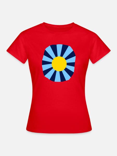 Psychedelische Blume - Frauen T-Shirt - Rot