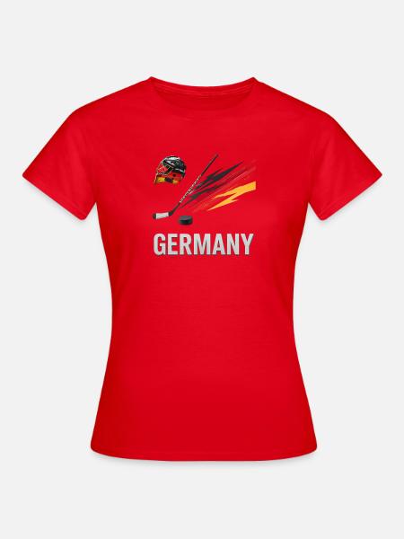 Deutschland Eishockey Kraft - Frauen T-Shirt - Rot