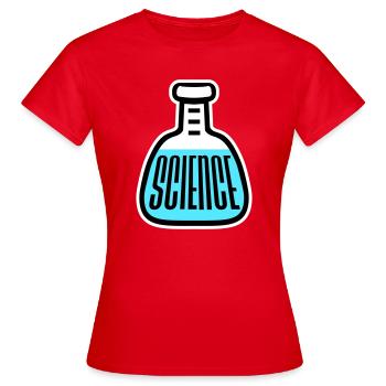 Déclaration scientifique : Déclaration sur l’éducation des nerds - T-shirt Femme - rouge - Devant - AI Model Female 172 dark (172cm)