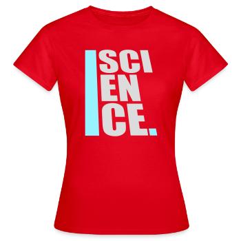 Déclaration scientifique : Déclaration sur l’éducation des nerds - T-shirt Femme - rouge - Devant - AI Model Female 172 dark (172cm)
