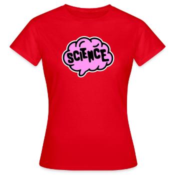 Déclaration scientifique : Déclaration sur l’éducation des nerds - T-shirt Femme - rouge - Devant - AI Model Female 172 dark (172cm)