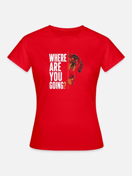 Where Are You Going? Hundeblick - Frauen T-Shirt - Rot