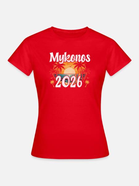 Mykonos 2026 - Frauen T-Shirt - Rot