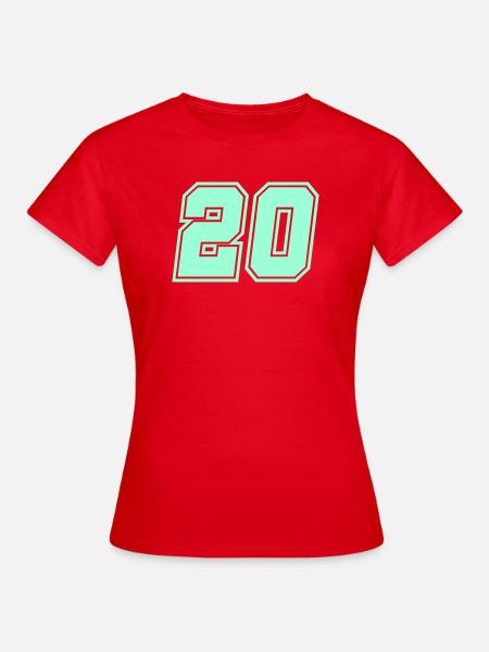 20- - Frauen T-Shirt - Rot