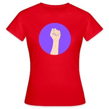 Autonomisation en violet - T-shirt Femme - rouge - Devant - AI Model Female 172 dark (172cm)