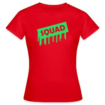 squad- - Frauen T-Shirt - Rot - Vorne - AI Model Female 172 dark (172cm)