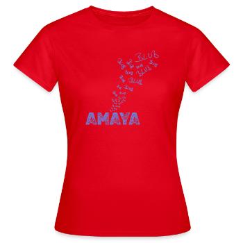 Geschenk für Amaya - Frauen T-Shirt - Rot - Vorne - AI Model Female 172 dark (172cm)
