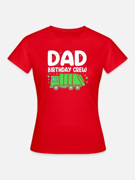 Mülleimer Müllwagen Müllauto Müllmann - Frauen T-Shirt - Rot