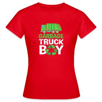 Camion poubelle Camion poubelle Éboueur - T-shirt Femme - rouge - Devant - AI Model Female 172 dark (172cm)