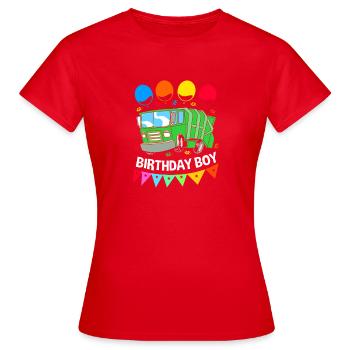 Camion poubelle Camion poubelle Poubelle - T-shirt Femme - rouge - Devant - AI Model Female 172 dark (172cm)