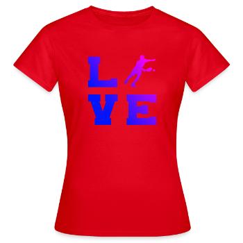 Les fans de la communauté de Pickleball adorent les joueurs de pickleball - T-shirt Femme - rouge - Devant - AI Model Female 172 dark (172cm)
