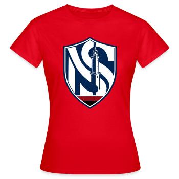 Lighthouse in the night - Women's T-Shirt - red - Front - AI Model Female 172 dark (172cm)
