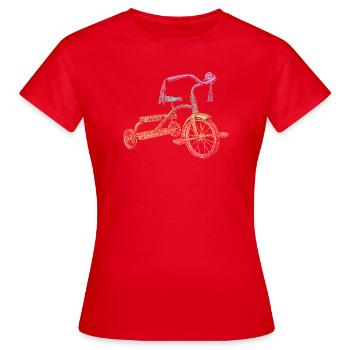 Tricycle - T-shirt Femme - rouge - Devant - AI Model Female 172 dark (172cm)