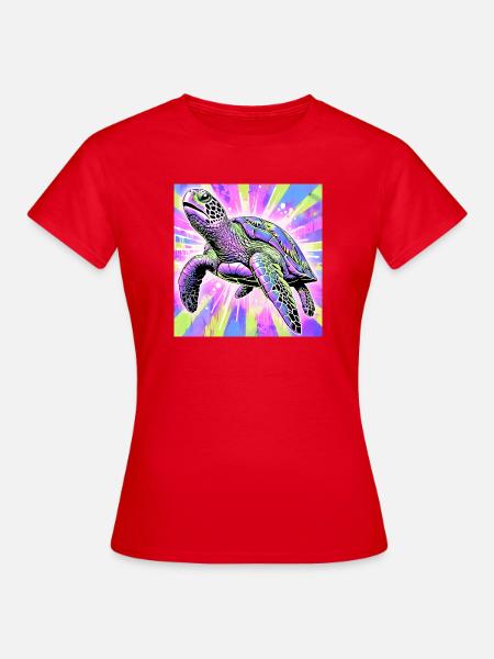 Schildkröte - Frauen T-Shirt - Rot