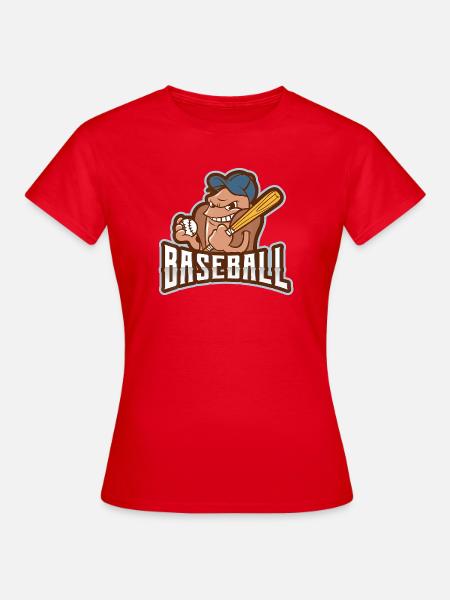 Rogue Batter Baseball-Maskottchen - Frauen T-Shirt - Rot