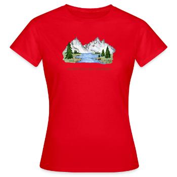 Tu me trouves dans les montagnes - T-shirt Femme - rouge - Devant - AI Model Female 172 dark (172cm)