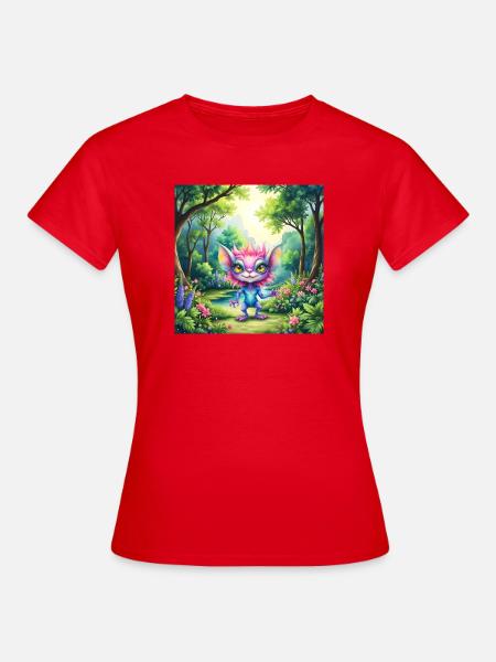 Leuchtendes Wesen des Waldes - Frauen T-Shirt - Rot