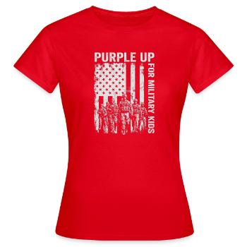 Violet pour les enfants militaires, enfants militaires d’infanterie - T-shirt Femme - rouge - Devant - AI Model Female 172 dark (172cm)