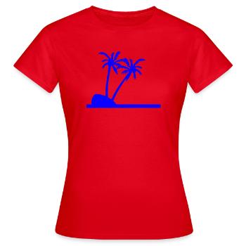 Palmiers - T-shirt Femme - rouge - Devant - AI Model Female 172 dark (172cm)