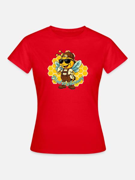 Honigbiene Styleheld mit Sonnenbrille - Frauen T-Shirt - Rot
