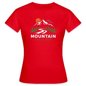 Course de montagne - T-shirt Femme - rouge - Devant - AI Model Female 172 dark (172cm)