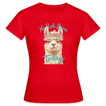 Pas de problème aujourd’hui - T-shirt Femme - rouge - Devant - AI Model Female 172 dark (172cm)