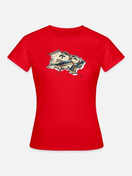 Japanische Kunst - Frauen T-Shirt - Rot