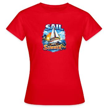 Embarquez dans l’aventure nautique tropicale estivale - T-shirt Femme - rouge - Devant - AI Model Female 172 dark (172cm)