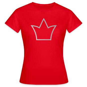 Couronne – symbole de force et de confiance en soi - T-shirt Femme - rouge - Devant - AI Model Female 172 dark (172cm)