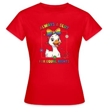 Mois de la fierté LGBTQ - Toujours un pour l’égalité des droits - T-shirt Femme - rouge - Devant - AI Model Female 172 dark (172cm)