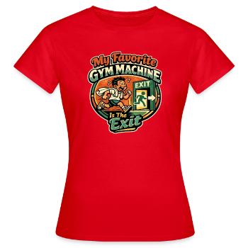 Ma sortie préférée de la salle de sport - T-shirt Femme - rouge - Devant - AI Model Female 172 dark (172cm)